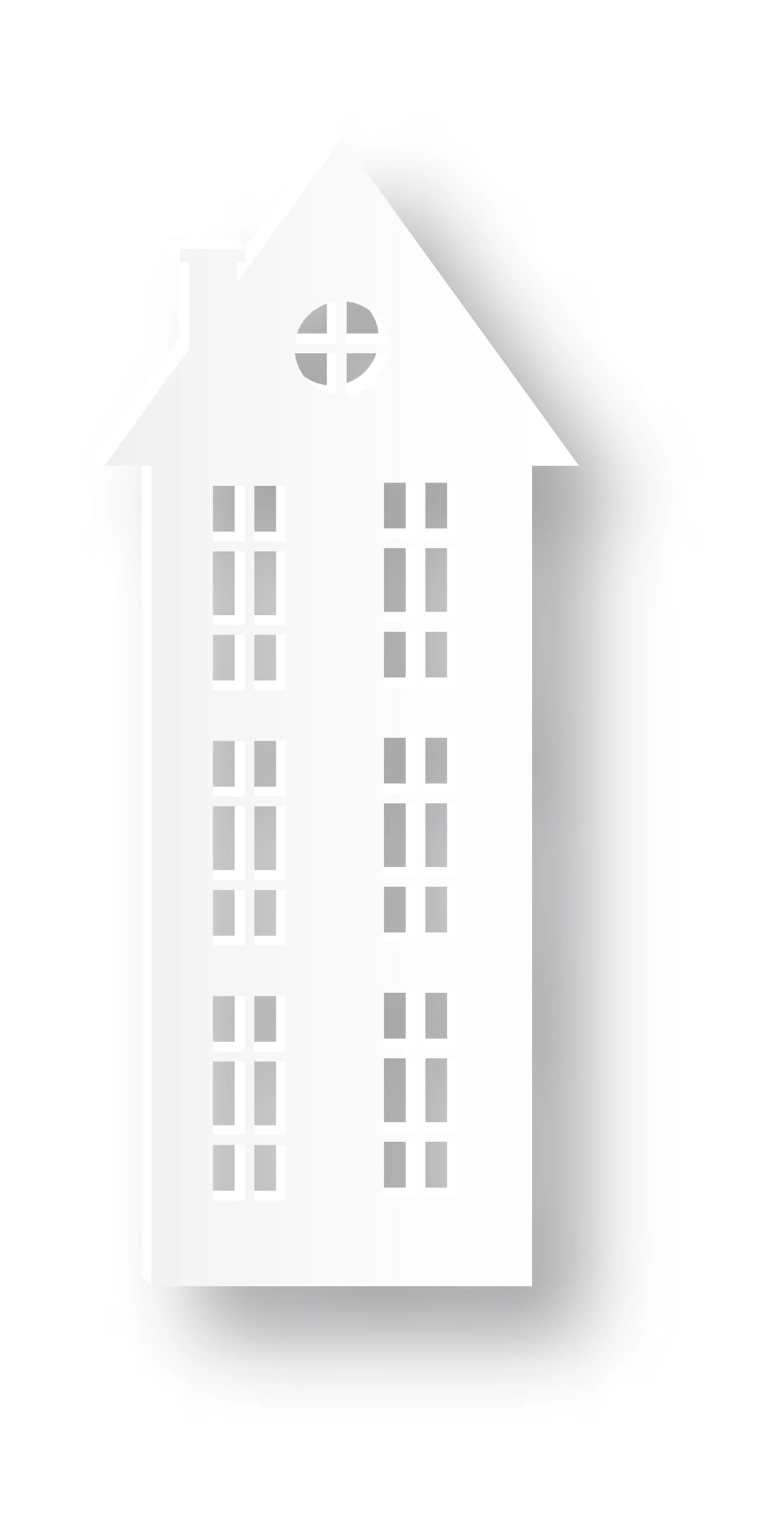 Ko'chmas mulk silueti qog'oz kesilgan uslubdagi shahar qurilishi | Real estate silhouette paper cut style city building