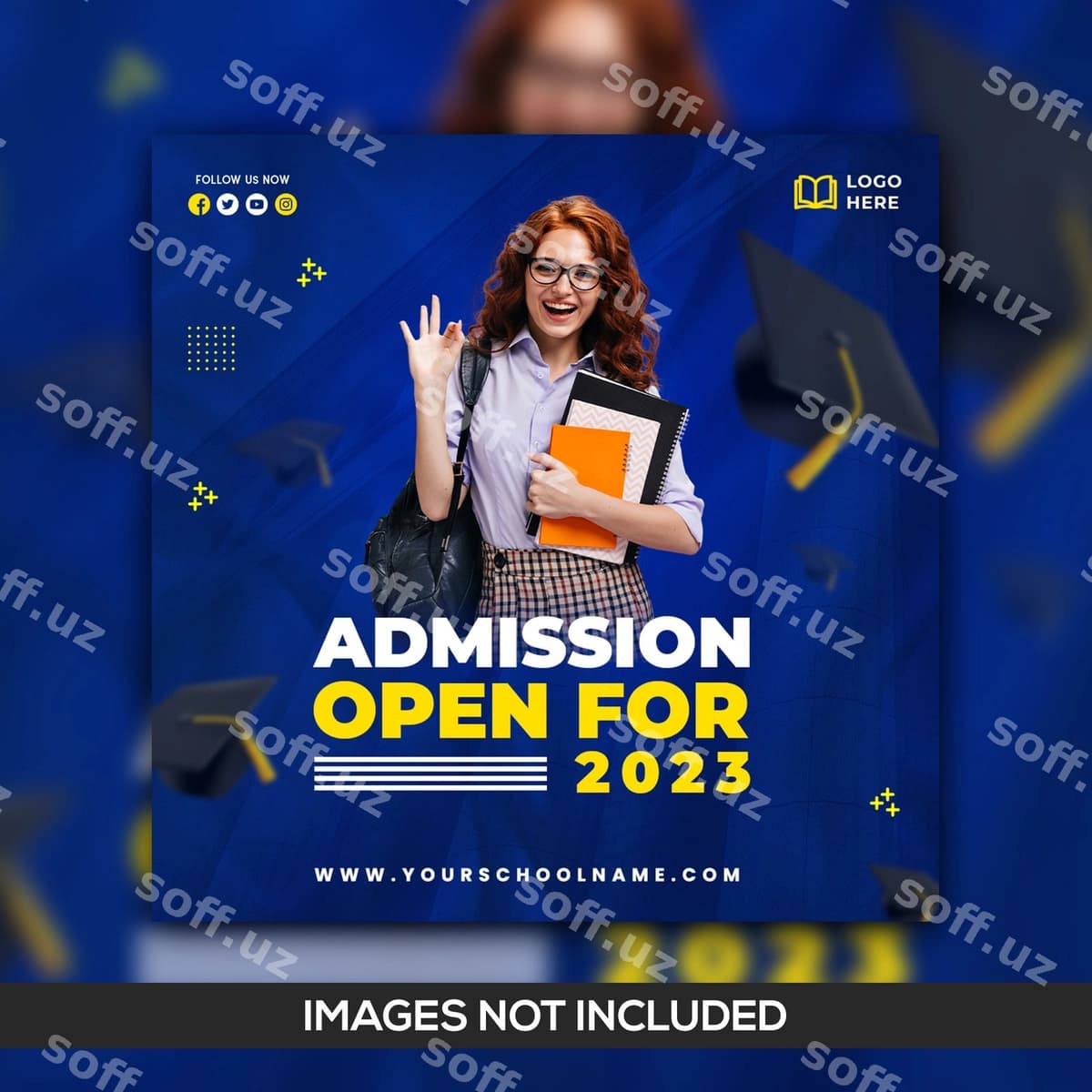 Maktabga qabul qilish bo'yicha ijtimoiy tarmoqlardagi post | School admission social media post