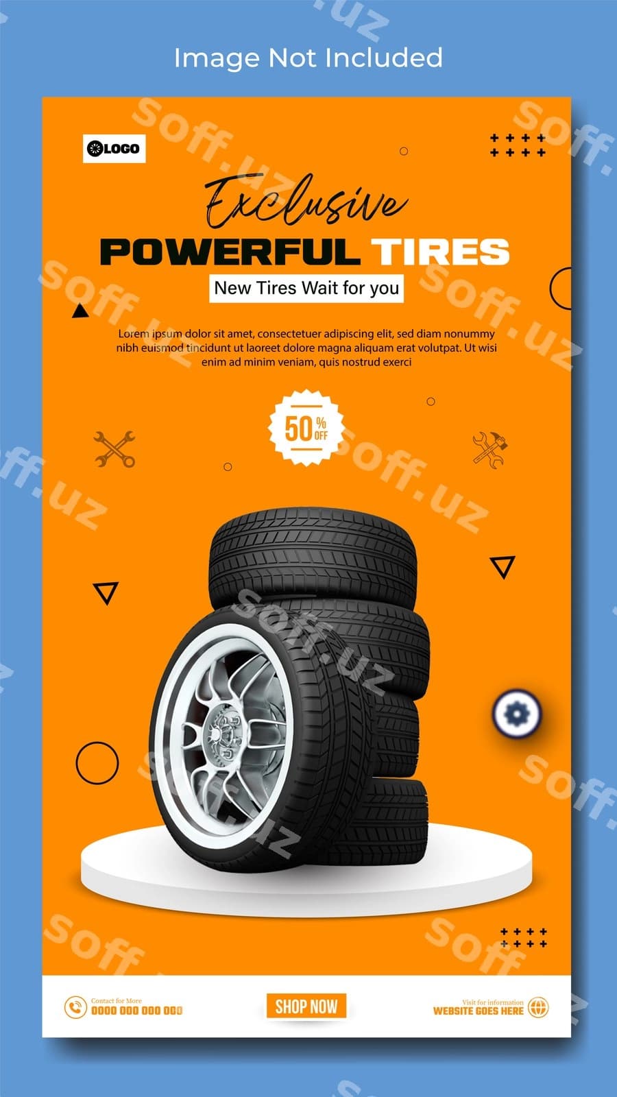Fasllik shinnilar sotuvi hikoya shabloni | Seasonal tires sale story template