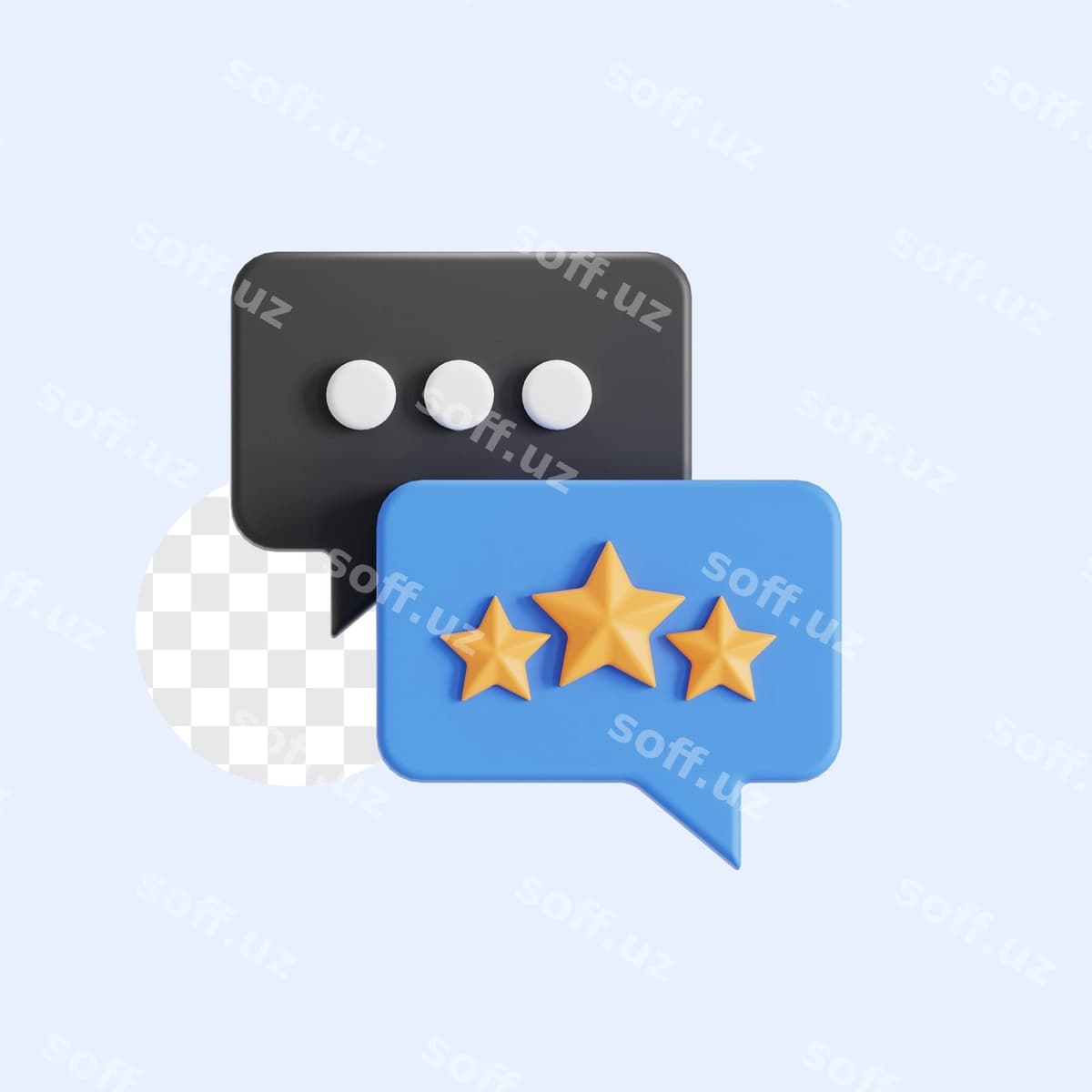 Xizmat reytinglarining qadr qilishi 3D ikonka | Service ratings appreciation 3d icon