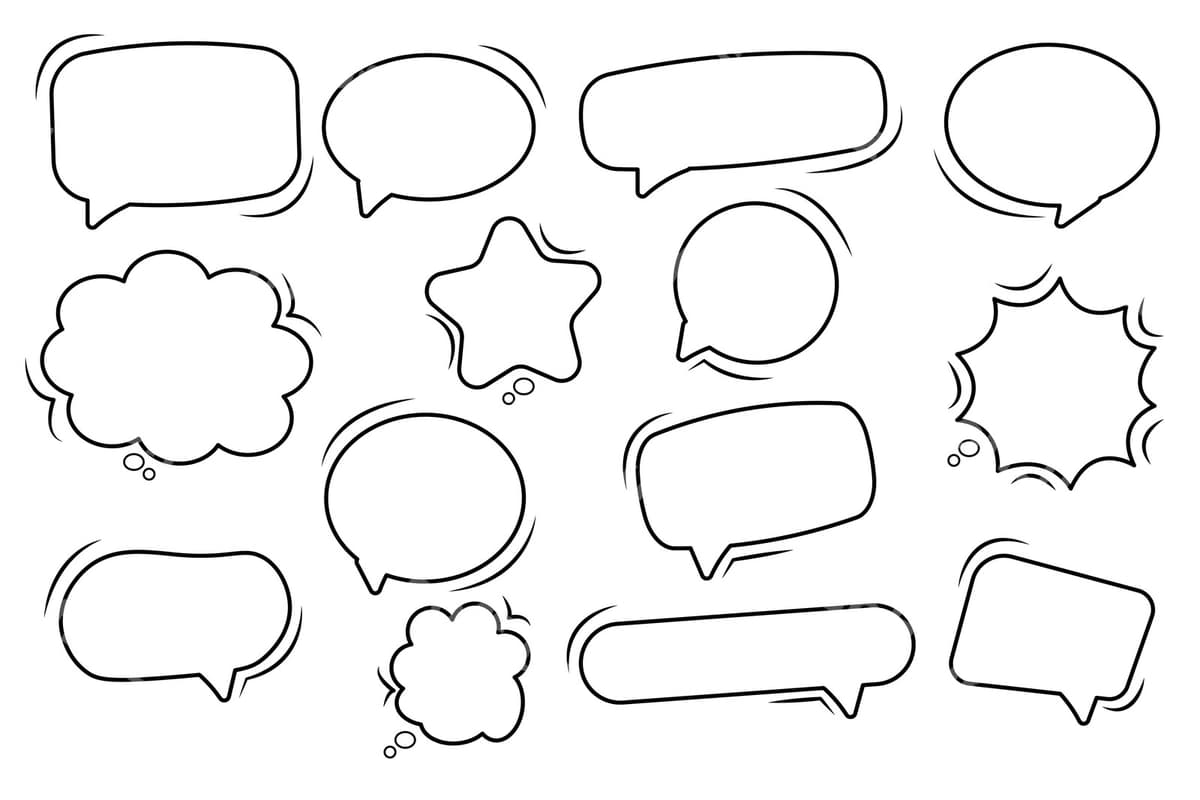 Qo'lma-qo'l chizilgan so'z qutisi chat qutisi | Set hand drawn speech bubble chat bubble