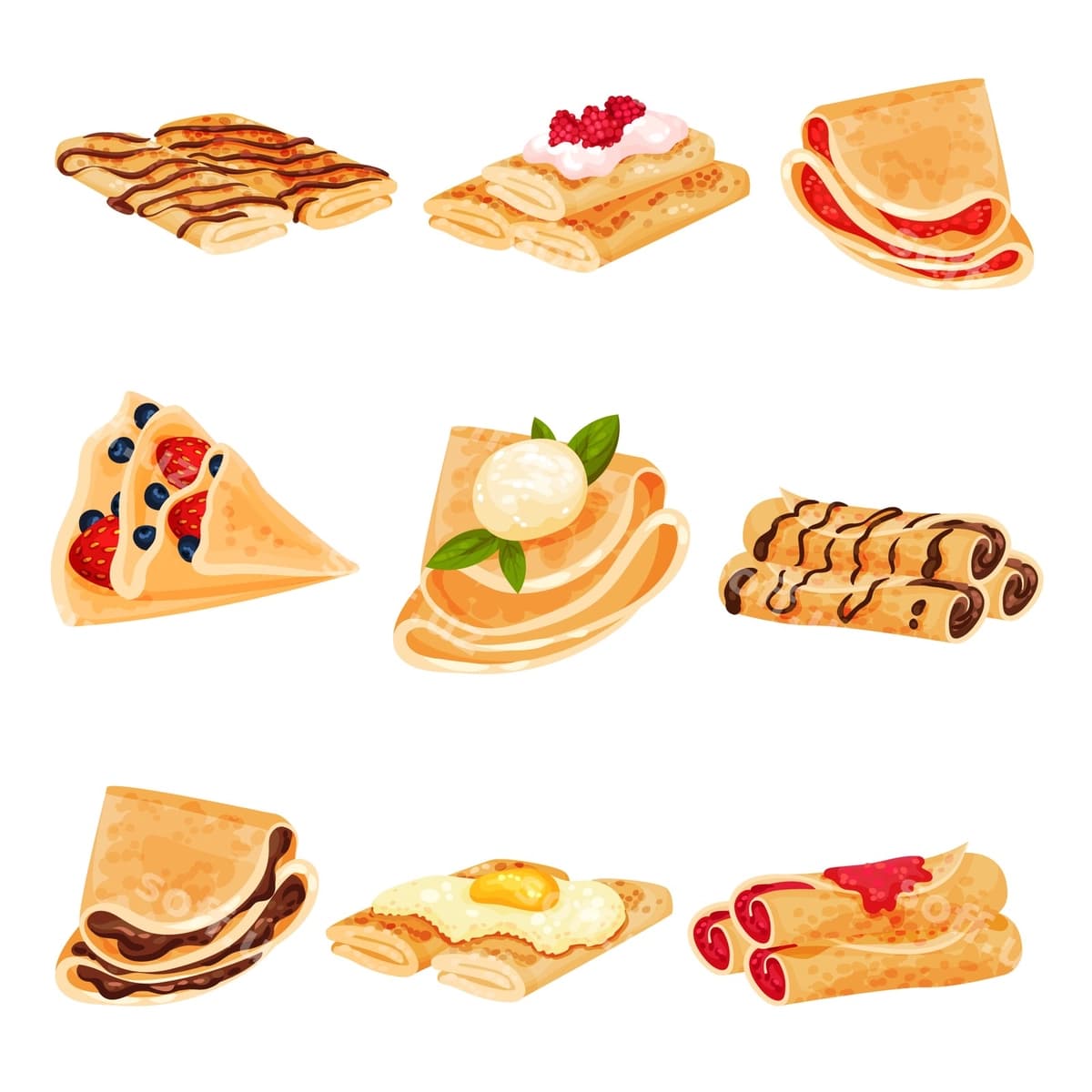 Oʻrnat syrniki shakl aylanma uchburchak | Set pancakes shape roll triangle