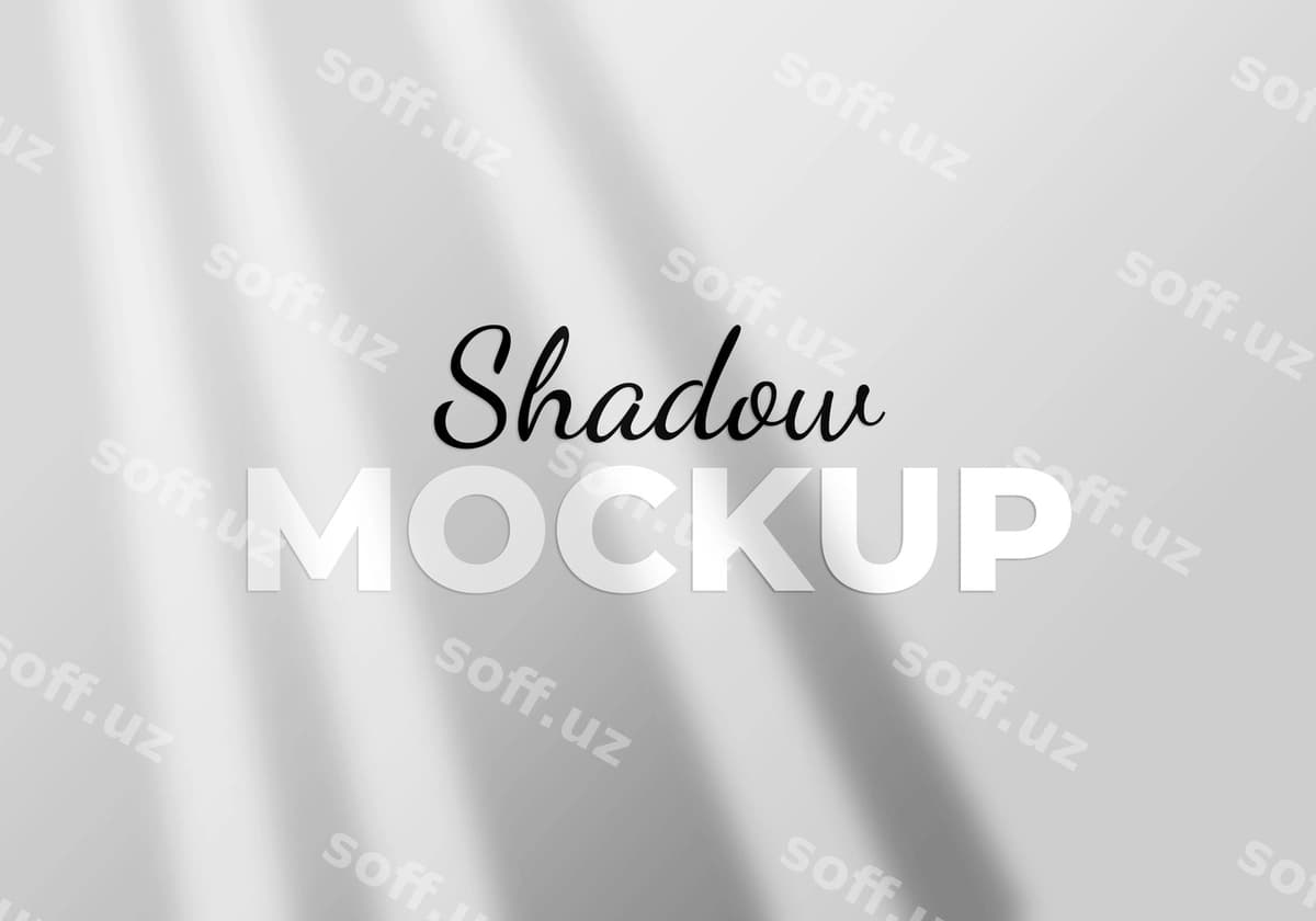 Soya qoplamasi maketi | Shadow overlay mockup