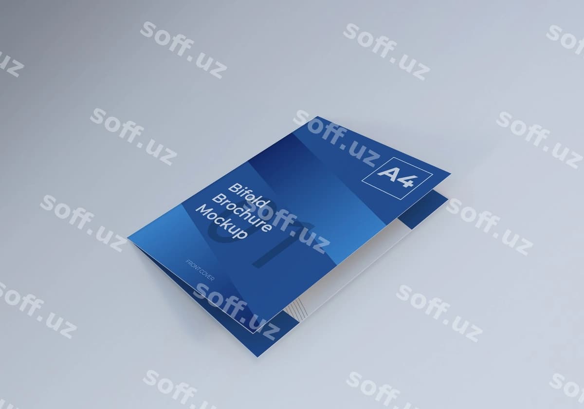 Oddiy ikki varaqli broshyur shabloni | Simple bifold brochure template