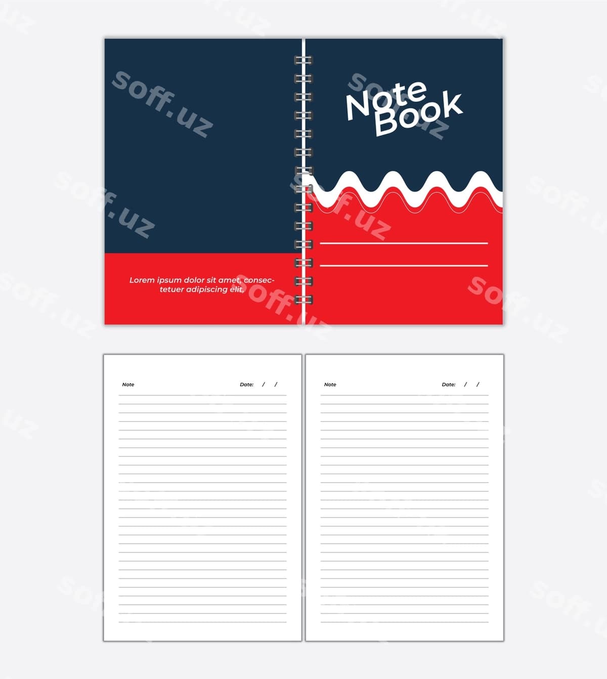 Oddiy chiziqlar bilan daftarlar | Simple notebook notebooks with lines