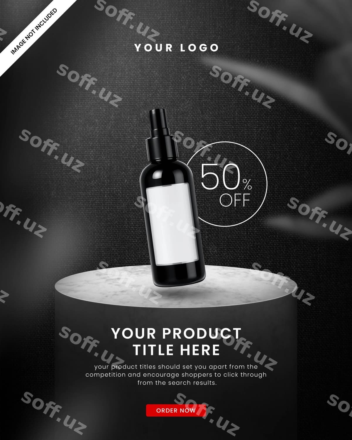 Teri parvarish mahsulotlari sotuvi uchun plakat shabloni | Skincare product sale poster template