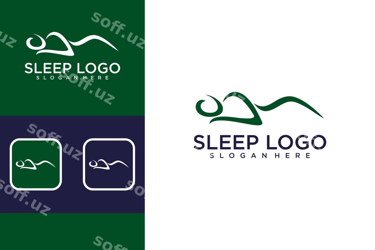 Uxlayotgan shaxs logo dizayni | Sleeping person logo design