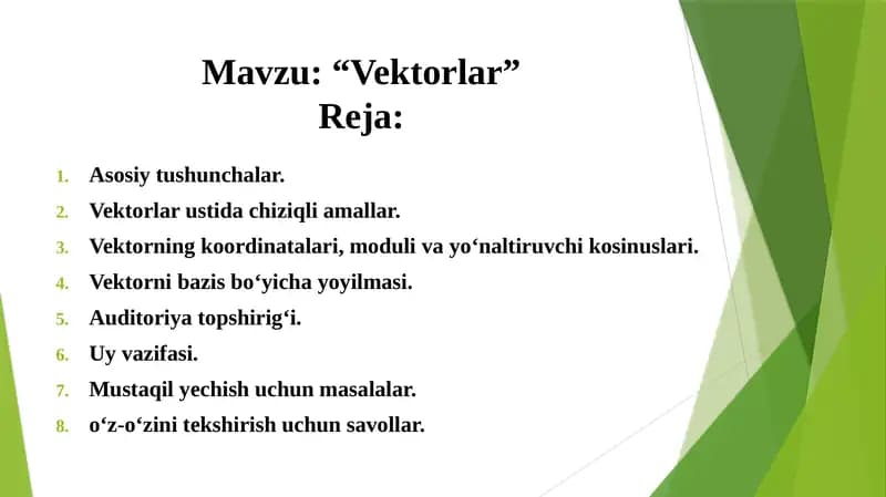 Vektorlar