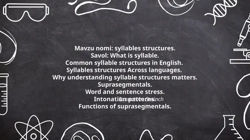 syllables structures
