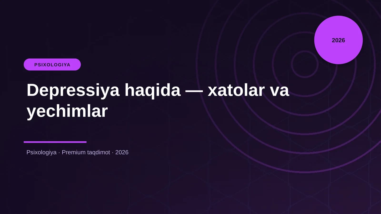 Depressiya haqida — xatolar va yechimlar