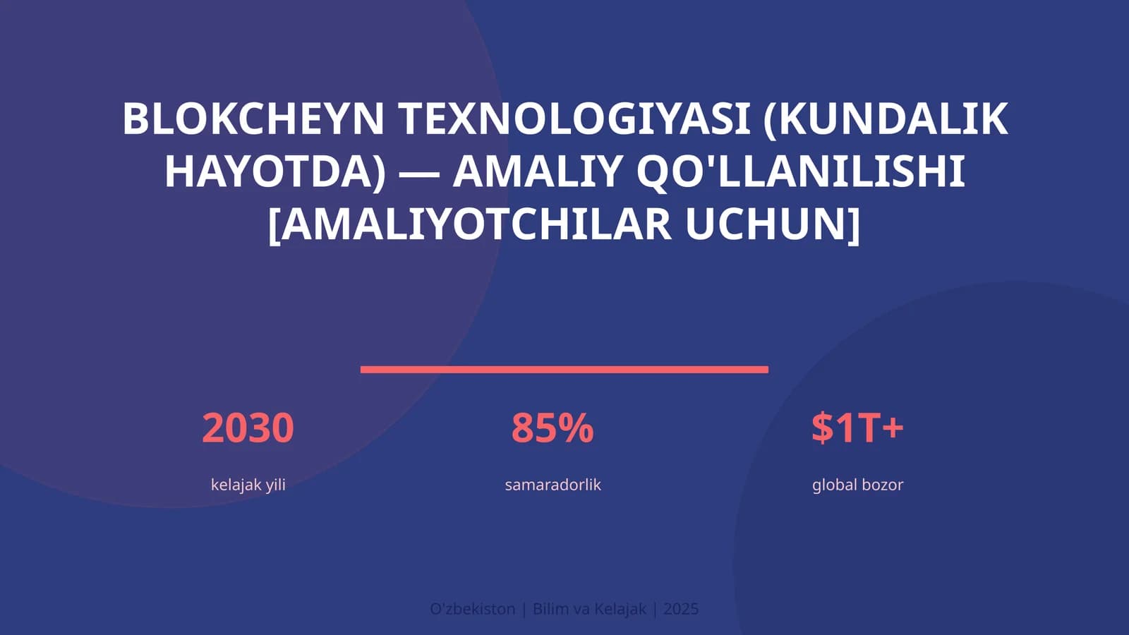Blokcheyn texnologiyasi (kundalik hayotda) — amaliy qo'llanilishi [amaliyotchilar uchun]