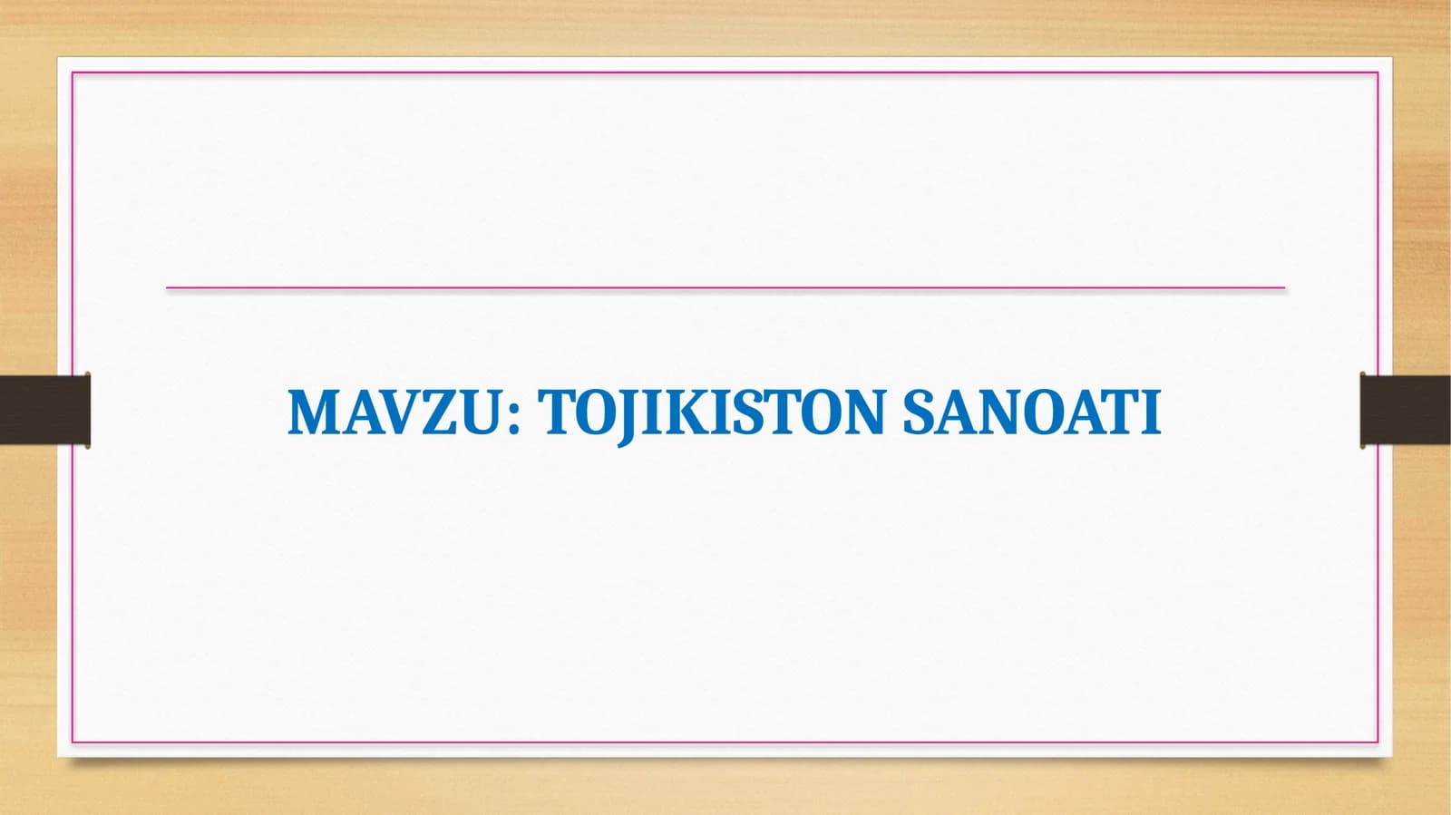 TOJIKISTON SANOATI