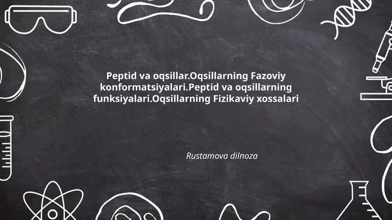 Peptid va oqsillar