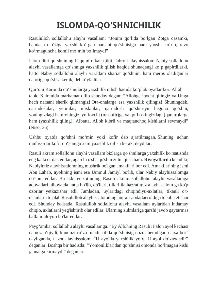 Qo'shnichilik