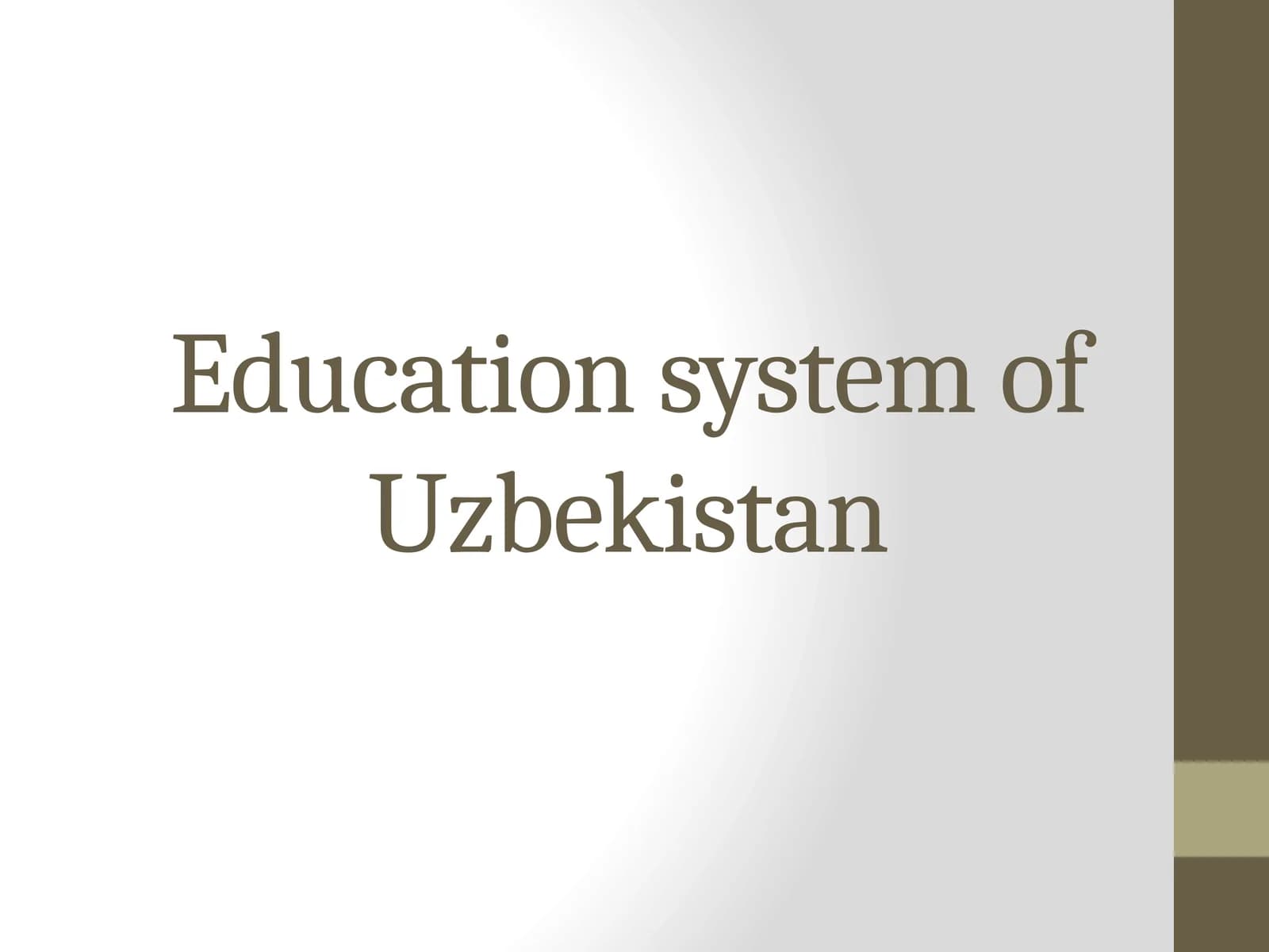 Education system of Uzbekistan