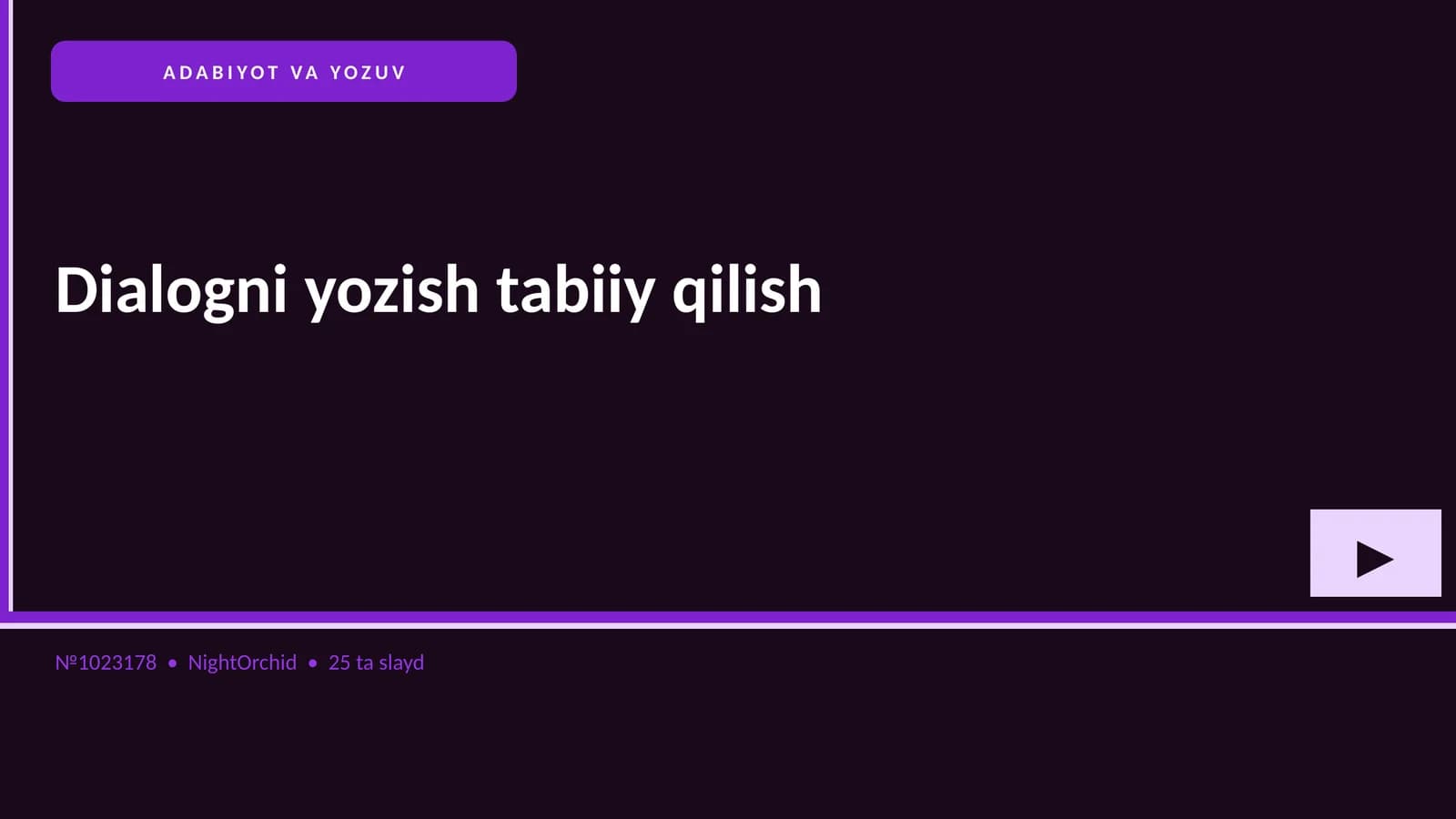 ADABIYOT VA YOZUV