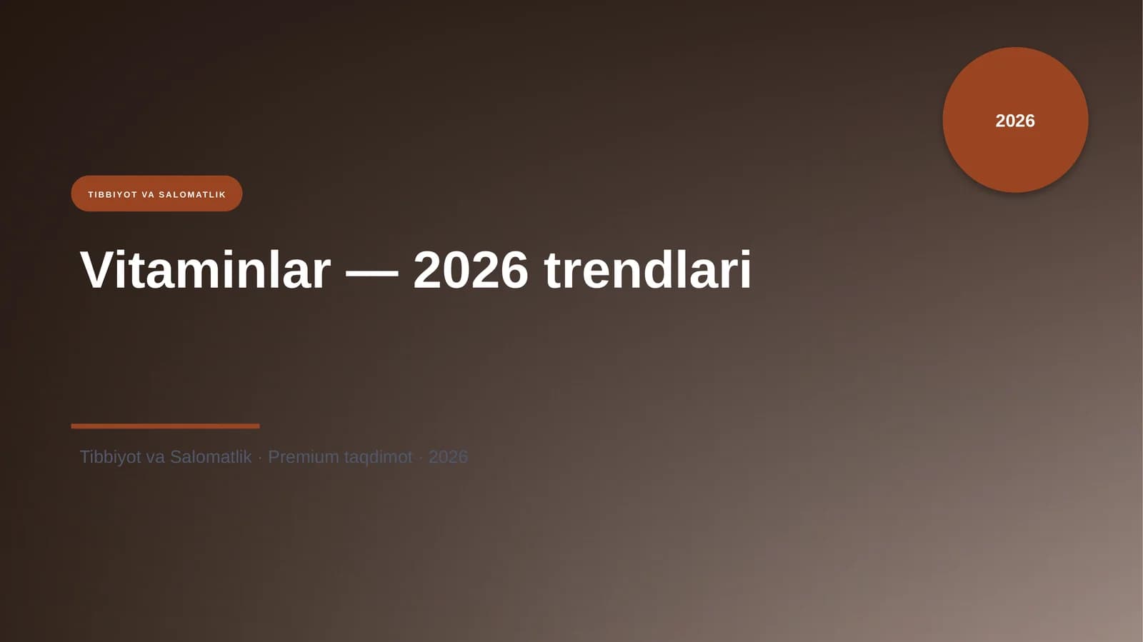 Vitaminlar — 2026 trendlari