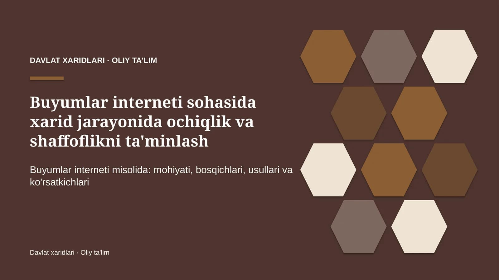 buyumlar interneti sohasida xarid jarayonida ochiqlik va shaffoflikni ta'minlash 1836