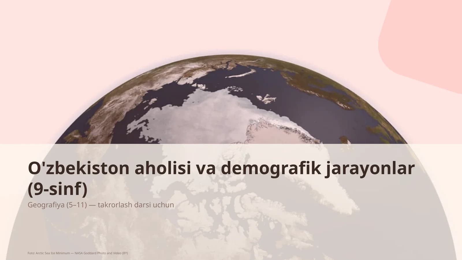 O'zbekiston aholisi va demografik jarayonlar (9-sinf)