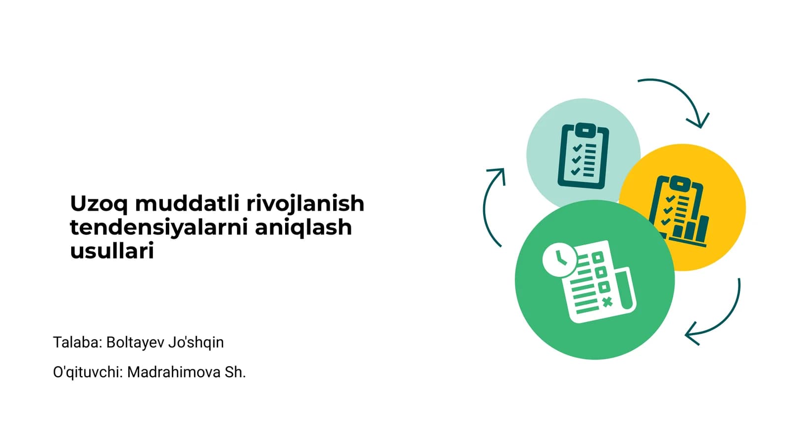 Uzoq Muddatli Rivojlanish Tendensiyalarni Aniqlash Usullari