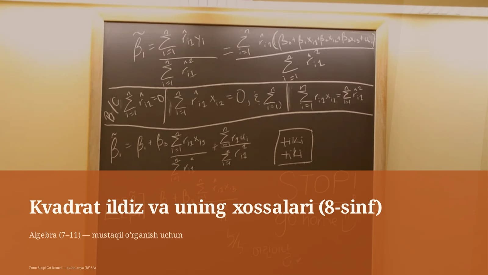 Kvadrat ildiz va uning xossalari (8-sinf)