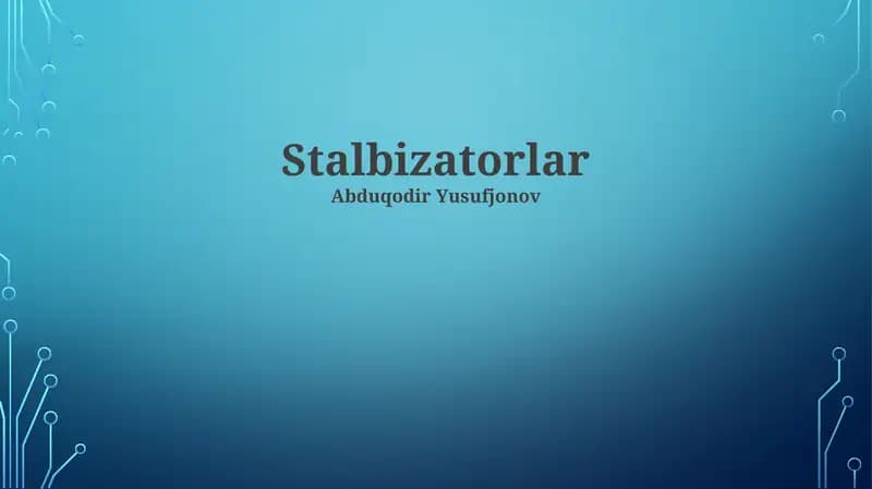 Barqarorlovchilar
