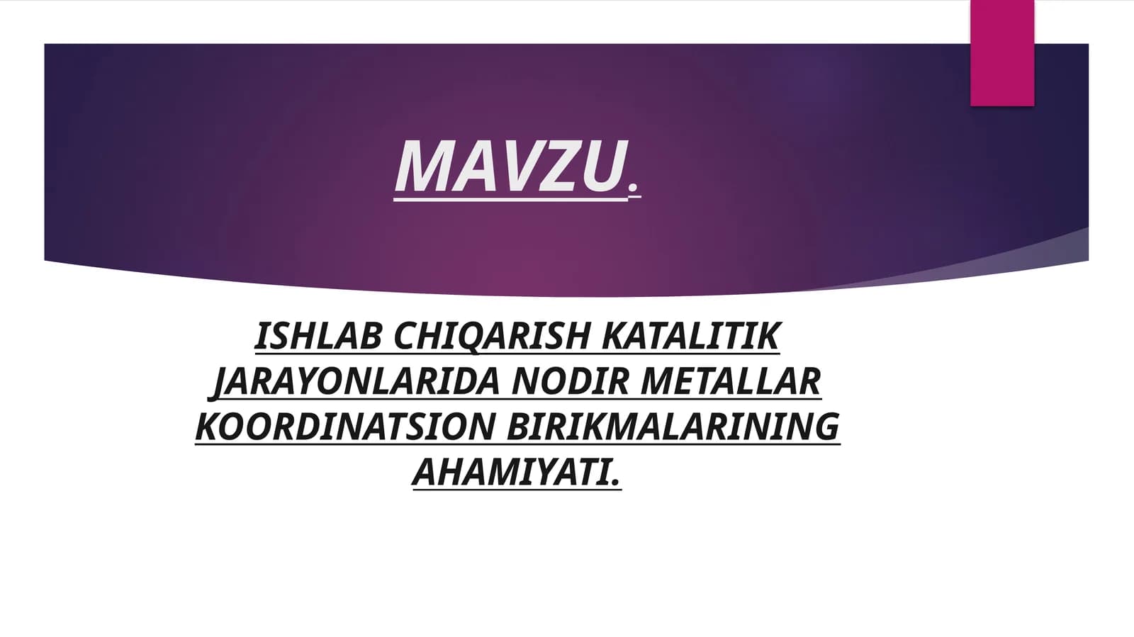 Kamyob metallar ishlab chiqarish texnologiyasi