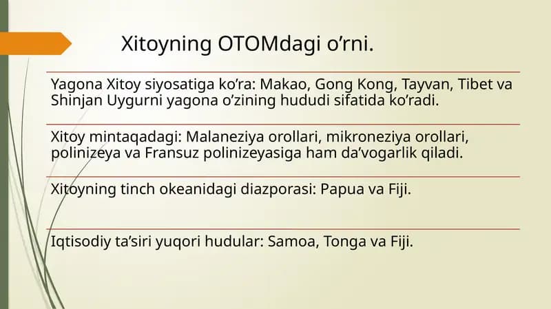OTOMdagi xavfsizlik bo'yicha takliflari