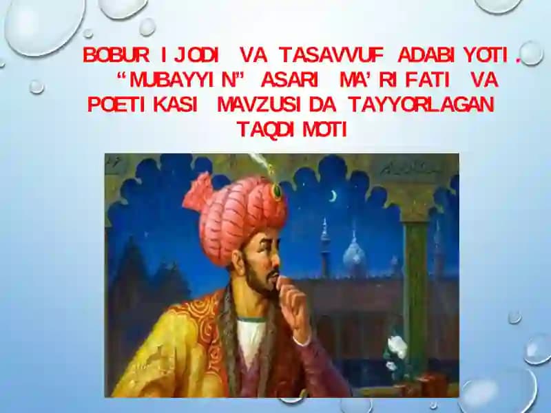 Bobur hayoti va ijodi
