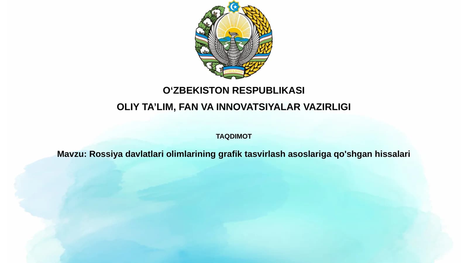 Grafik tasvir asoslariga rus olimlarining hissasi
