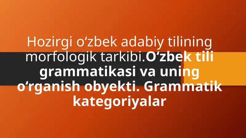 grammatik kategoriyalar