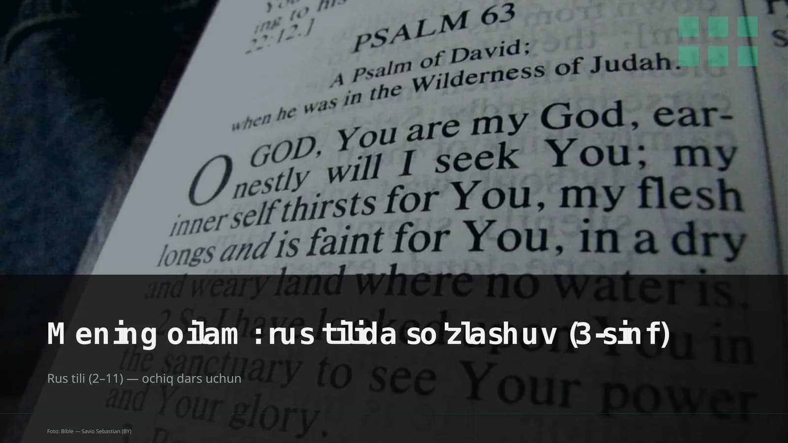 Mening oilam: rus tilida so'zlashuv (3-sinf)