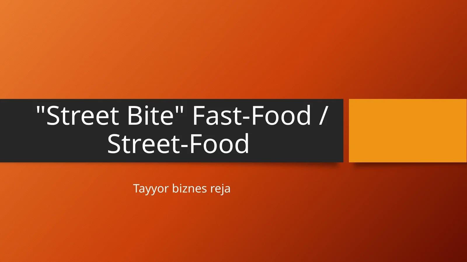 Tayyor biznes reja
