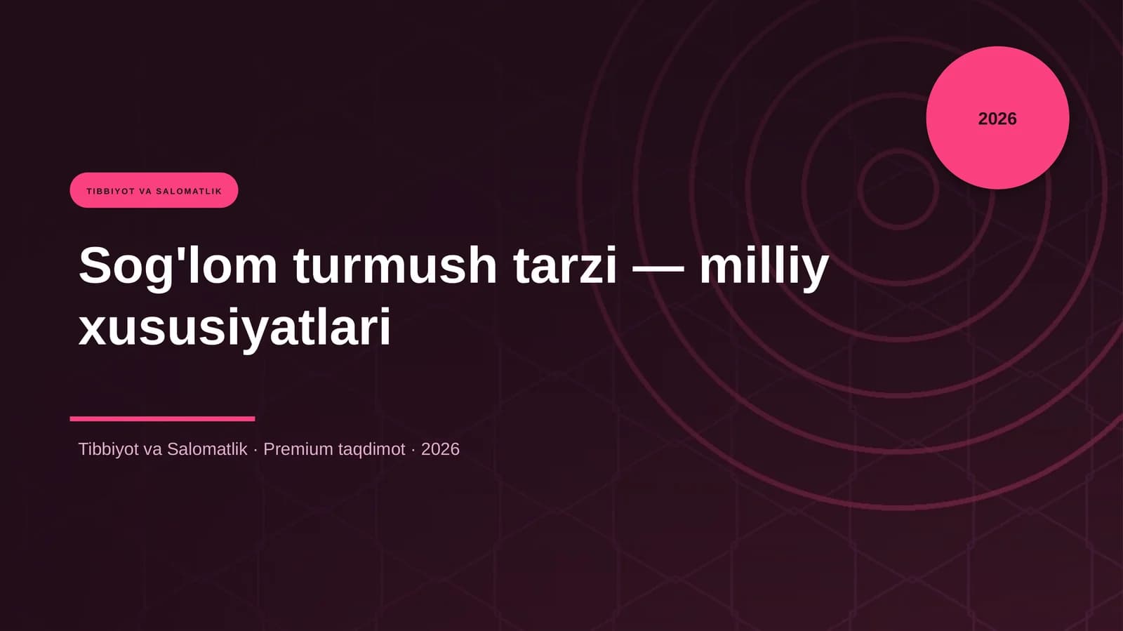 Sog'lom turmush tarzi — milliy xususiyatlari