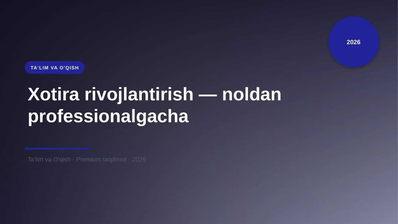 Ta'LIM VA O'QISH