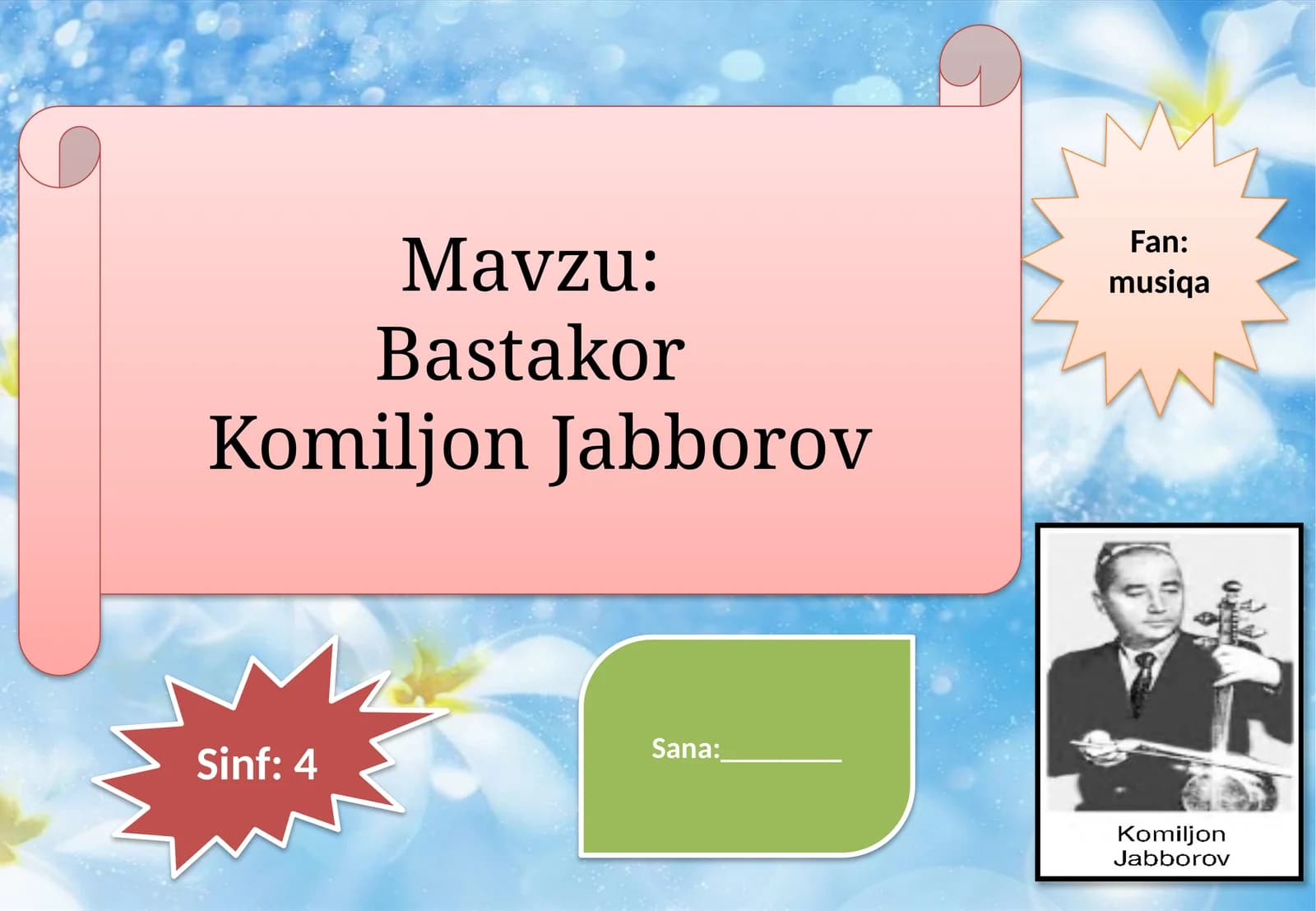 Bastakor Komiljon Jabborov