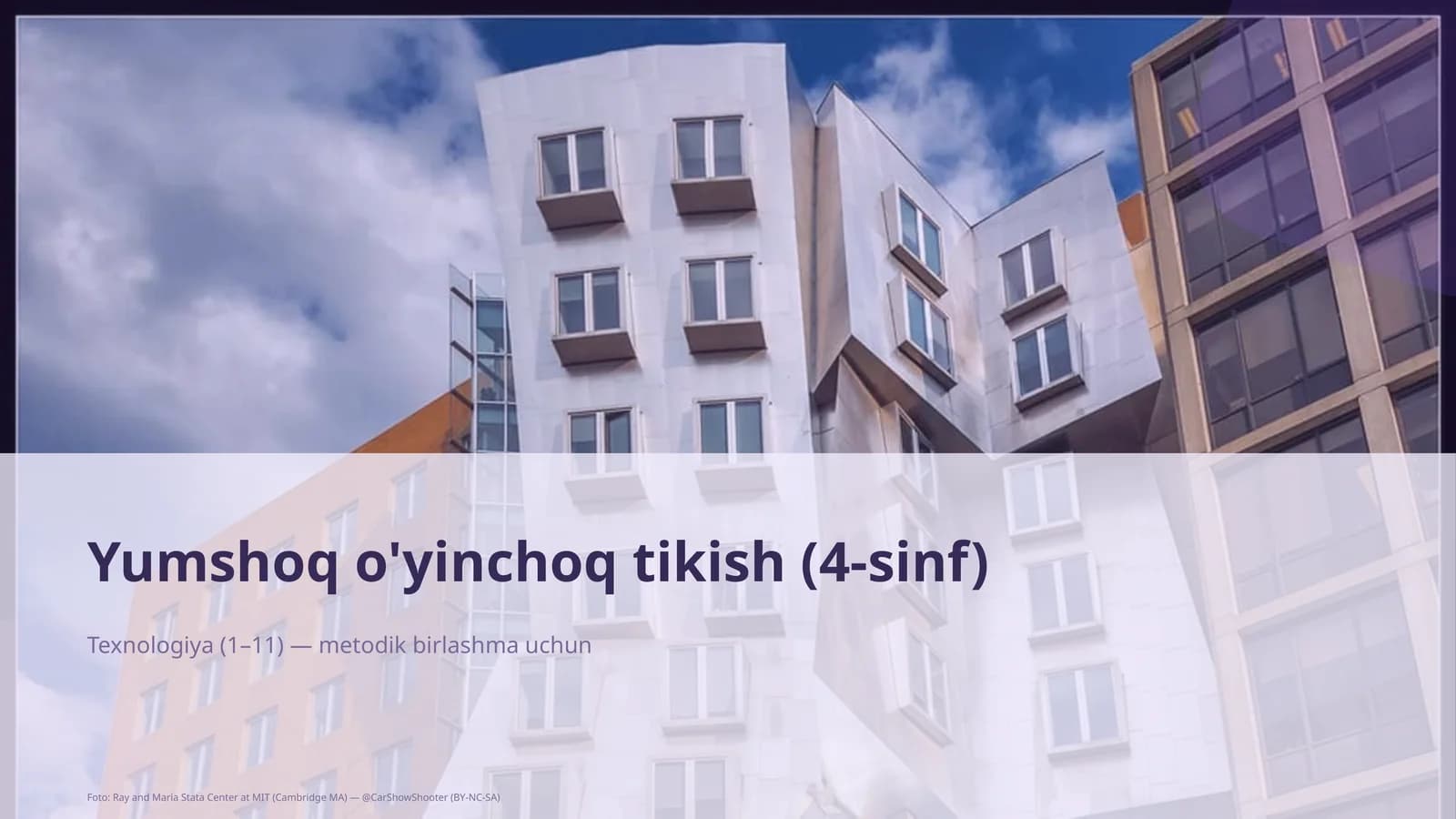 Yumshoq o'yinchoq tikish (4-sinf)