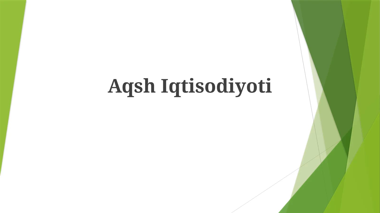 AqshIqtisodiyoti