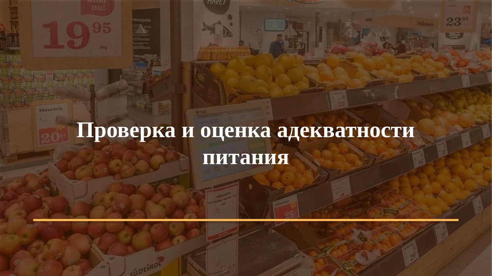 Проверка и оценка адекватности питания