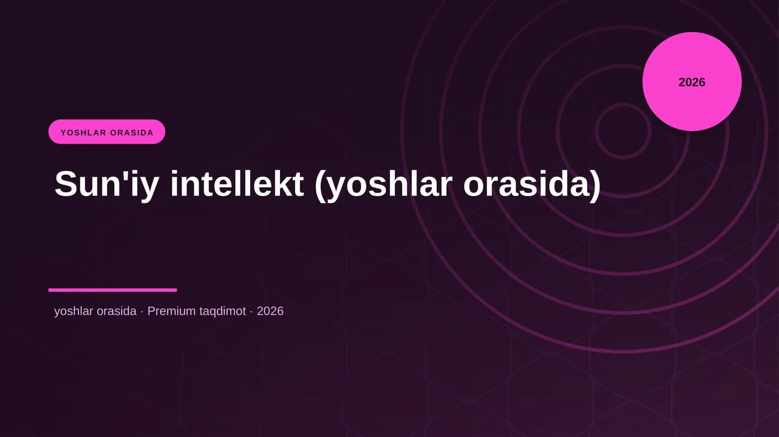 Sun'iy intellekt (yoshlar orasida)