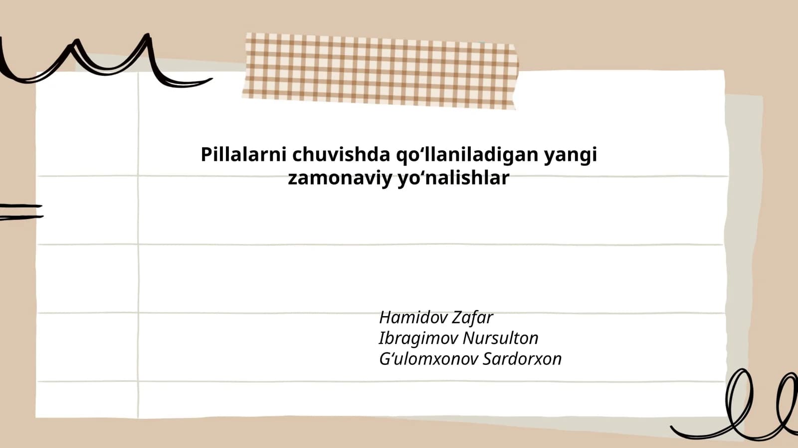 Pillalarni chuvishda qoʻllaniladigan yangi zamonaviy yoʻnalishlar