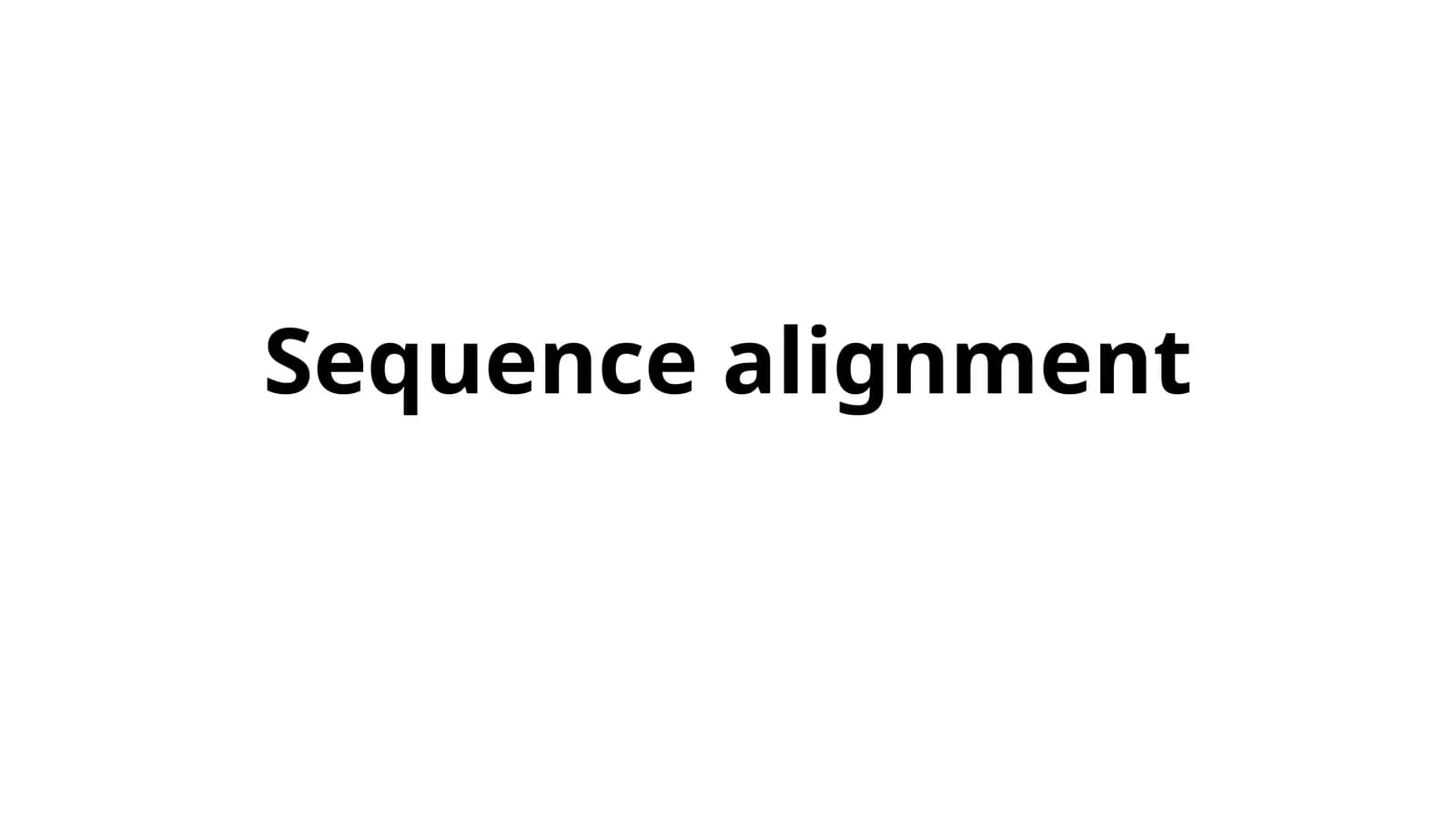 Needleman–Wunsch alignment algorithm