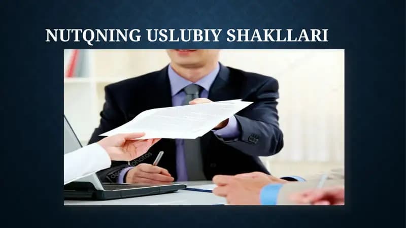 NUTQNING USLUBIY SHAKLLARI