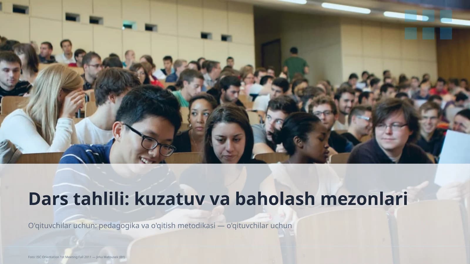 Dars tahlili: kuzatuv va baholash mezonlari