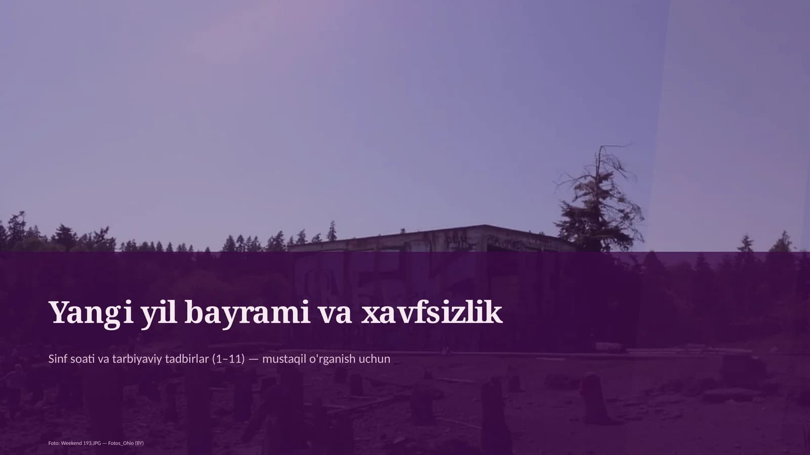 Yangi yil bayrami va xavfsizlik