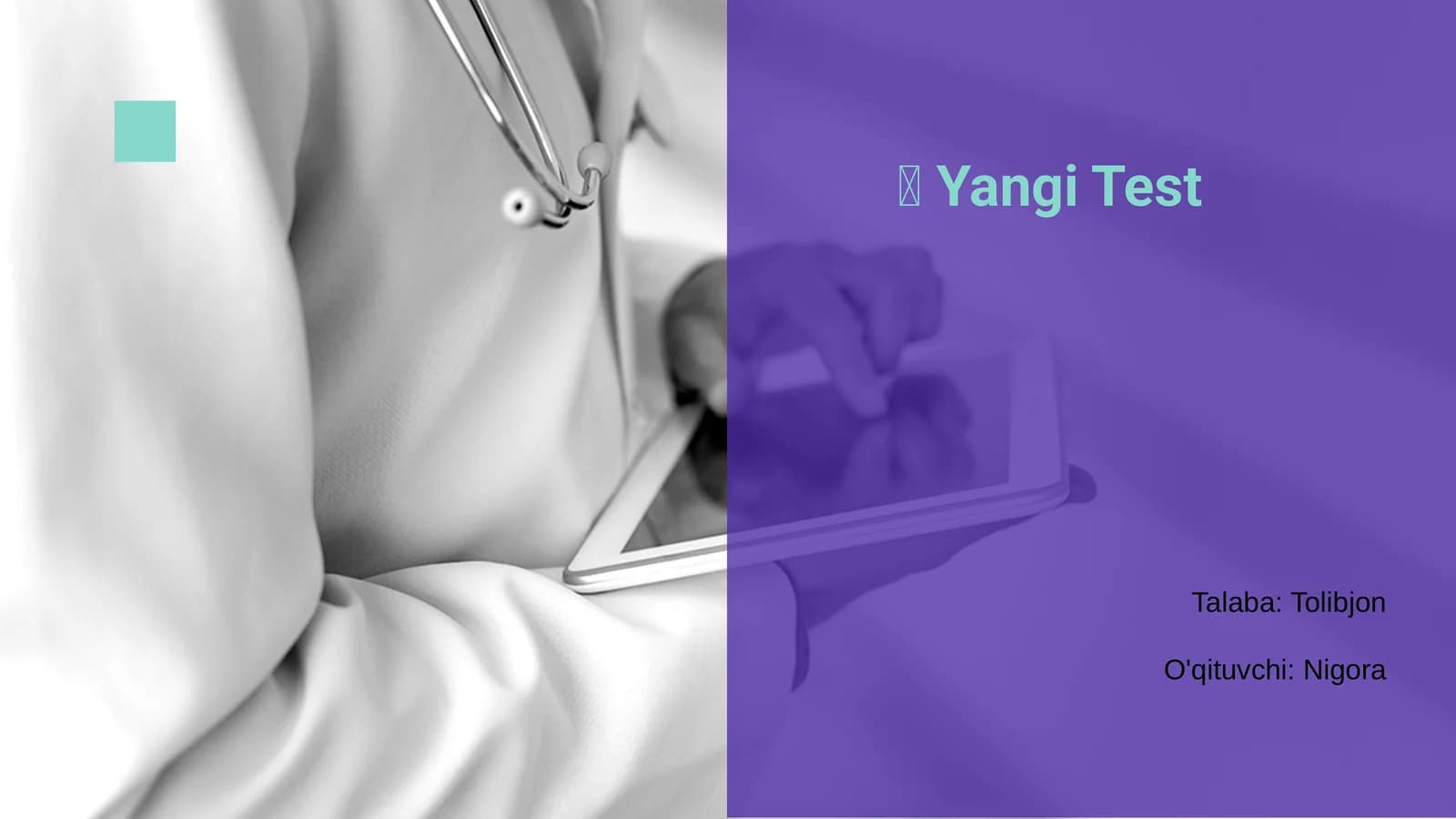 💠 Yangi Test