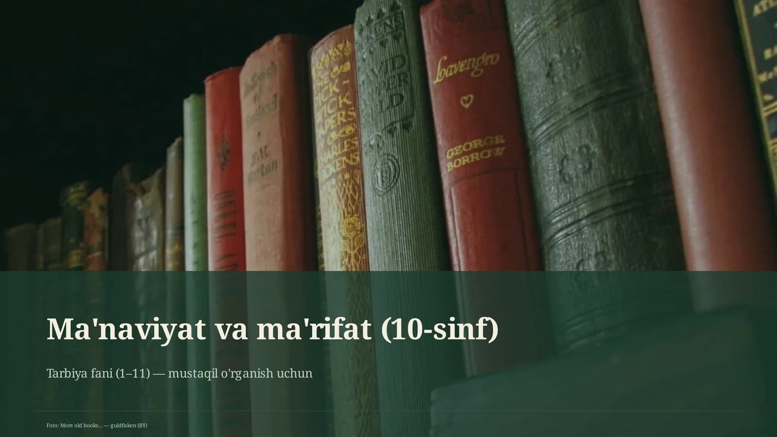 Ma'naviyat va ma'rifat (10-sinf)