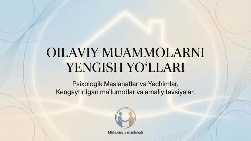 Oilaviy muammolar boʻyicha psixologik maslahatlar