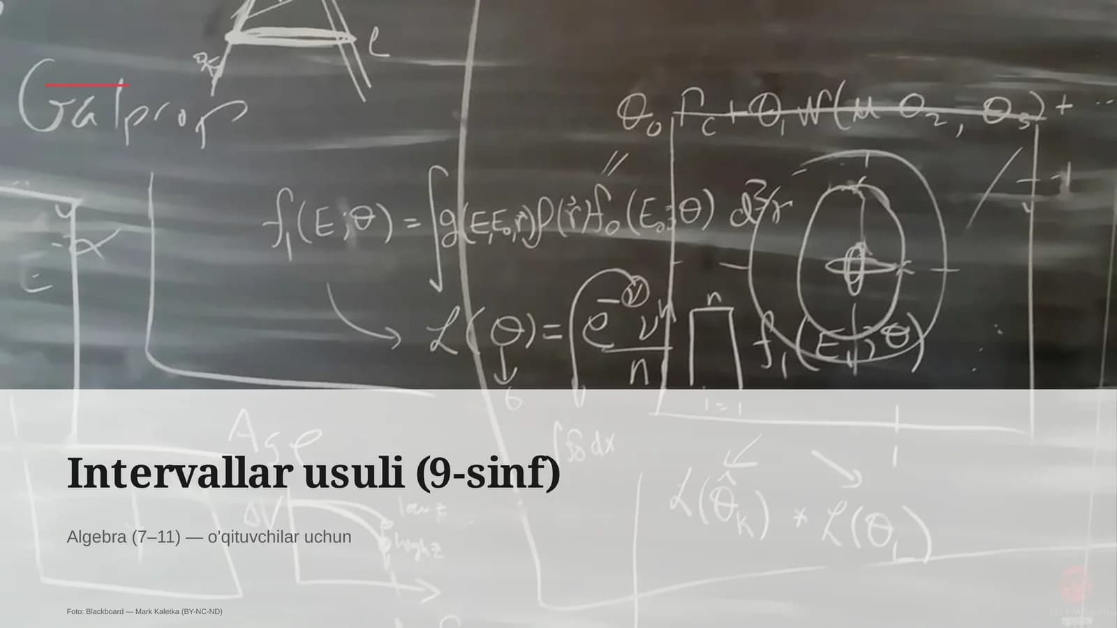 Intervallar usuli (9-sinf)