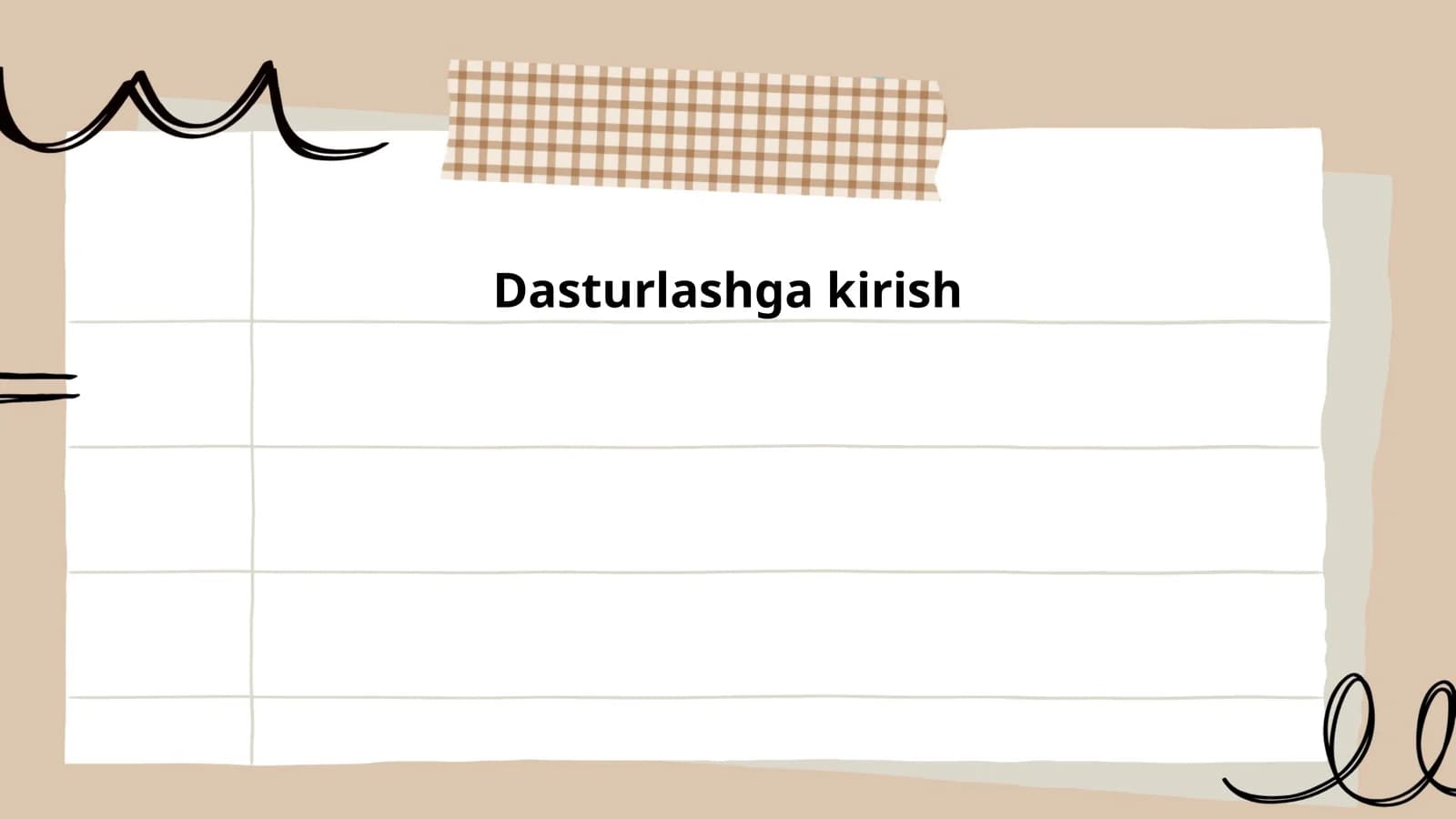 Dasturlashga kirish